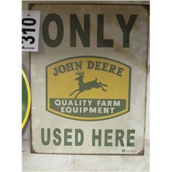 JOHN DEERE METAL SIGN