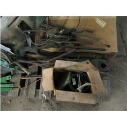 PILE OF STEEL, JOHN DEERE PARTS, ETC