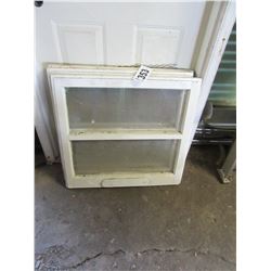 3 WINDOWS, 32" METAL DOOR & FRAME, INTERIOR DOOR