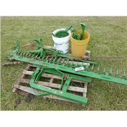 PALLET WITH SICKLE BLADES, PARTS, ETC