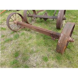 STEEL AXLE & 2 STEEL WHEELS