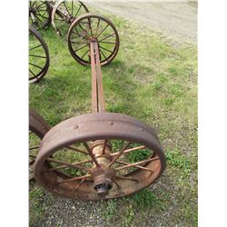 STEEL AXLE & 2 STEEL WHEELS