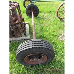 AXLE & 2 TIRES