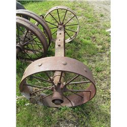 AXLE & 2 STEEL WHEELS