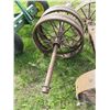 Image 1 : AXLE & 2 STEEL WHEELS