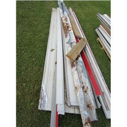 PALLET WITH METAL SIDING, EAVESTROUGHS, ETC