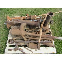 PALLET WITH PUMP PARTS, ETC