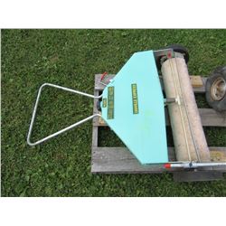 PALLET WITH QUAD TOPAIR WEED SPRAYER, PUMP & DANVILLE EXPRESS 4 GAL WEED ROLLER