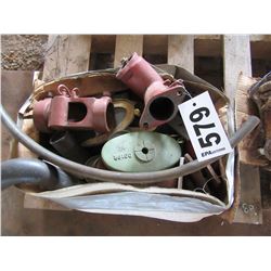 2 BOXES WITH SPRINGS, LIGHTS, COVERS, ETC