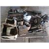Image 1 : PALLET WITH ANGLE IRON, SQUARE BAR, DRILL, HEATER, BOLTS, ETC