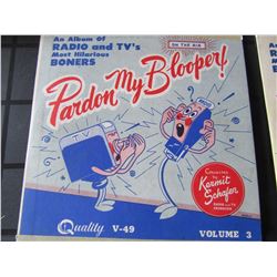 4 RECORDS - PARDON MY BLOOPER COMEDIES
