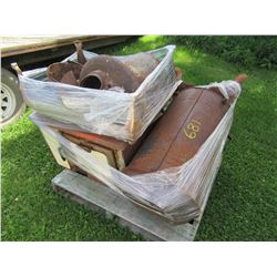PALLET WITH STOVE PARTS & PIECES