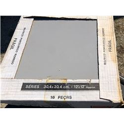 26 BOXES OF 12" X 12" GREY PORTUGUESE CERAMIC TILES
