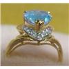 Image 1 : 14k GOLD RING Blue Topaz #1079597