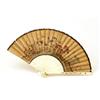 Meiji Japanese Lacquer  Painting Fan #1079922