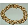 Image 1 : 14K yellow Gold Triple Link Bracelet #1080027