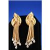 Image 1 : 18K Gold and Platinum 1950's Diamond Dangle #1080051