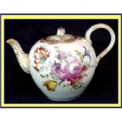 MINT MEISSEN TEAPOT HP FLOWERS BUD FINIAL 19C #1080101