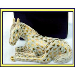 HEREND HUNGARY GILT FISHNET FOAL MEMBERS ONLY #1080103