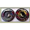 Image 1 : 2 ART NOUVEAU CHARGERS WOMAN SCULPTED BIRDS #1080105