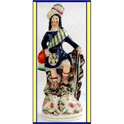 EARLY STAFFORDSHIRE SCOTTISH FIGURE W 2 SHEEP #1080111