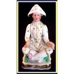 FIGURAL PORCELAIN PERFUME BOTTLE PULCINELLA  #1080141