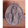 OLD EUROPEAN BRONZE PLAQUE - HOLLY MARY & JESUS#1089746