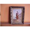 OLD EUROPEAN PORCELAIN PAINTED SIGNED FRAMED #1089748