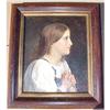 French Antique Oil Portrait #1089782