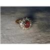 Image 1 : Estate 14K Pink Rose Gold Ruby Diamond Ring #1090009