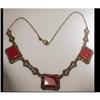 Image 1 : 1920's Sterling Carnelian DECO STUNNING Choker #1090244