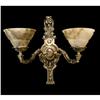 Image 1 : A pair of alabaster and bronze sconces #1090332