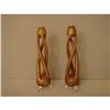 Candlesticks  Wood  Chrome  and  Lucite  a #1095913