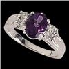 Image 1 : WHITEGold Ring AMETHYST w DIAMONDS  #1096237