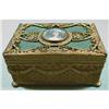 Image 1 : APOLLO Ormolu Filigree Portrait Jewelry Casket #1096380
