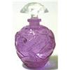 Image 1 : Lavender Swallows Art Glass Perfume Bottle #1096476