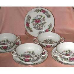 Wedgwood Cathay Creme Soup Cups & Saucers #1104471