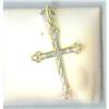 Baguette Diamonds 14k Yellow Gold Cross Modern #1104685