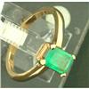 Superb 0.82ct Emerald in 14k yellow gold Ring #1104686