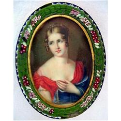 FABULOUS HANDPAINTED PORTRAIT MINIATURE LADY #1105550