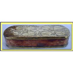 ANTIQUE DUTCH COPPER & BRASS SNUFF BOX #1105553
