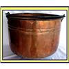 Image 1 : COPPER BUCKET W HANDLE F COAL WOOD FIRESIDE #1105562