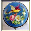 Image 1 : ANTIQUE ENAMEL BOX W HANDPAINTED BIRDS #1105576