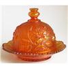 Image 1 : Imperial Carnival Glass LUSTRE ROSE Butter Dish#1118900