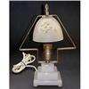 Image 1 : Houzex Art Deco Reverse Painted Boudoir Lamp #1118995