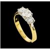 Image 3 : 14KT Yellow Gold 1.06 ctw Diamond Ring