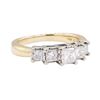 Image 1 : 14KT Yellow and White Gold 1.01 ctw Diamond Ring