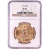 Image 1 : 1924 $20 St. Gaudens Double Eagle Gold Coin NGC MS63