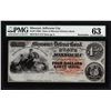 Image 1 : 1860's $4.50 State of Missouri Defence Bond Obsolete Note PMG Choice Uncirculated 63