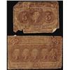 Image 1 : Lot of (2) 1863 First Issue Five & Ten Cent Fractional Currency Notes